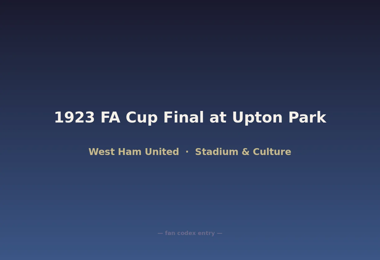 1923 FA Cup Final at Upton Park