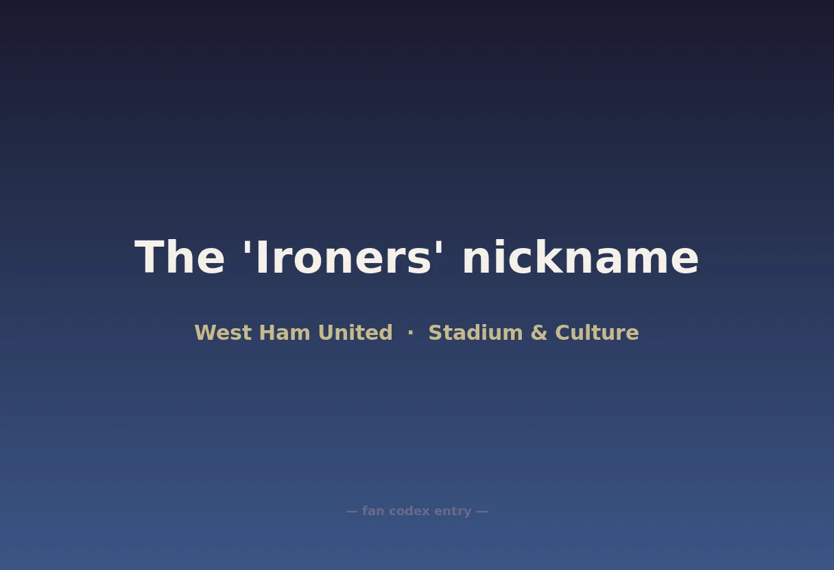 The 'Ironers' nickname