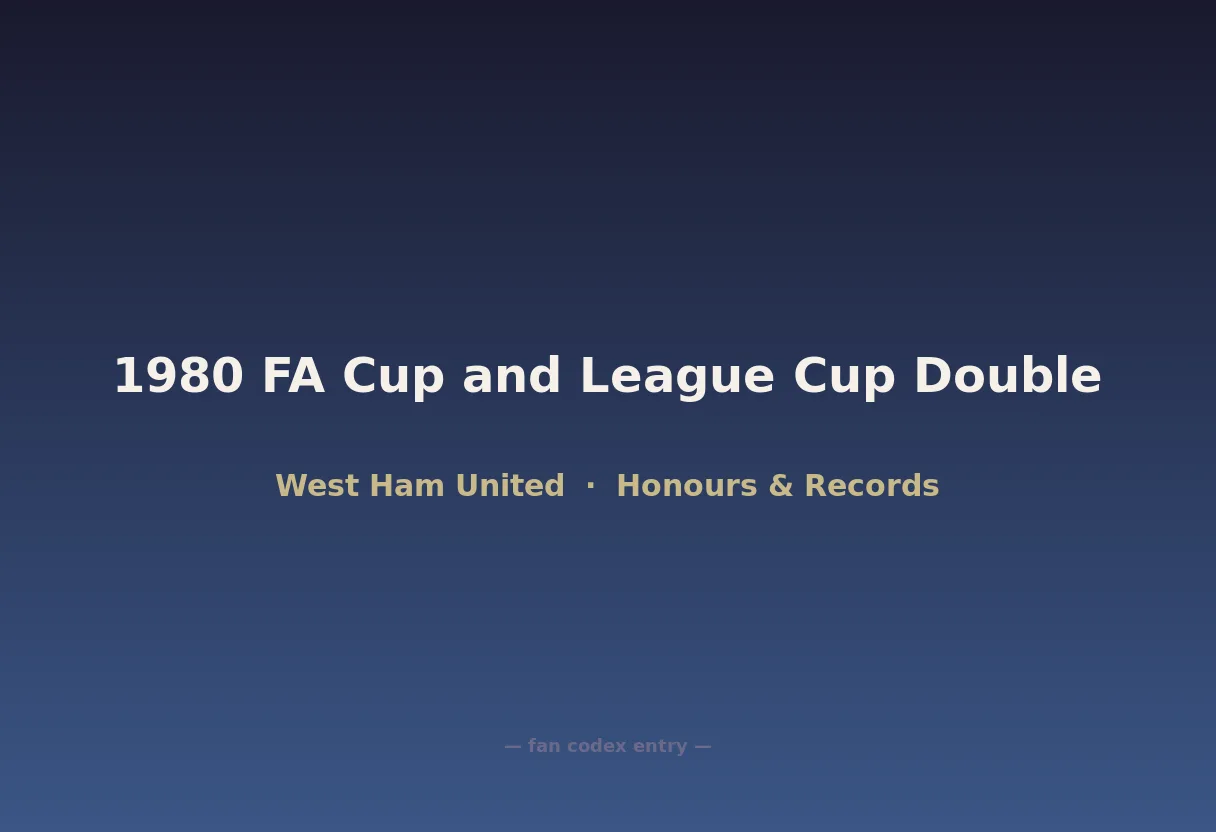 1980 FA Cup and League Cup Double