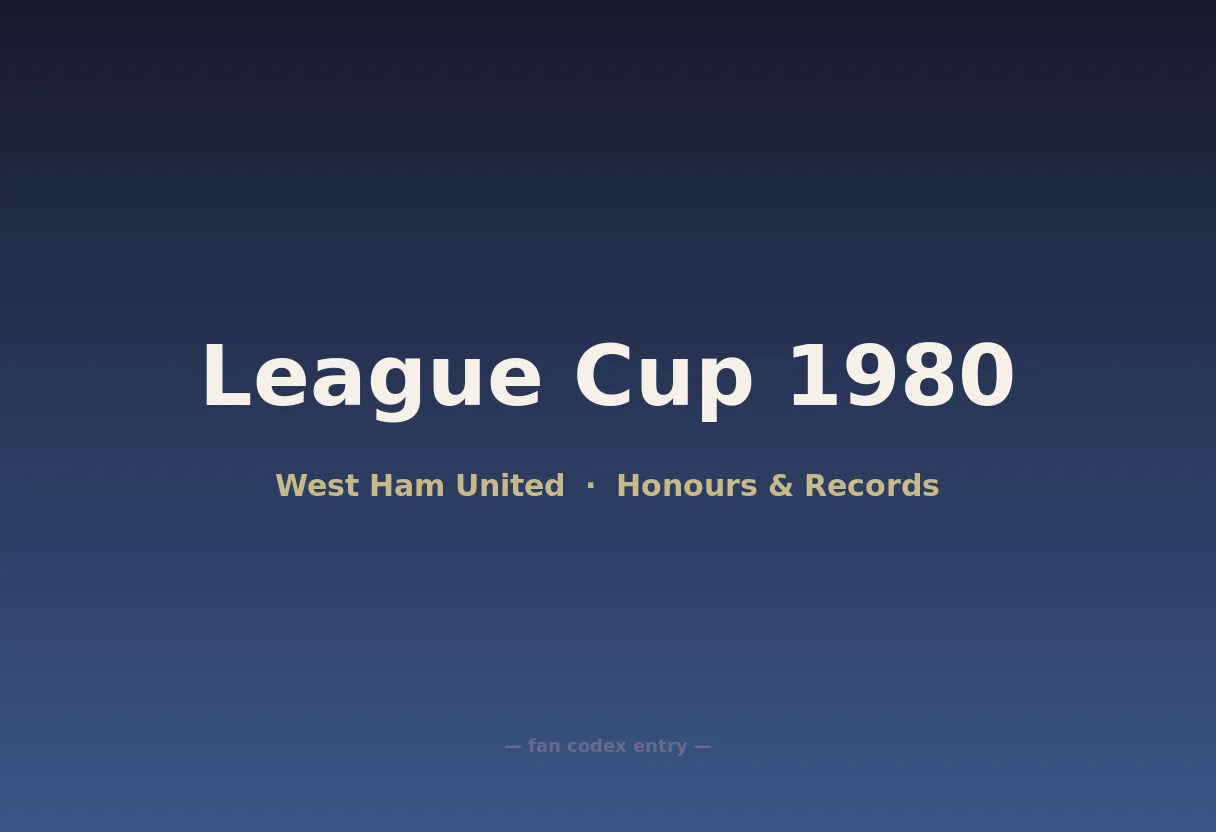 League Cup 1980