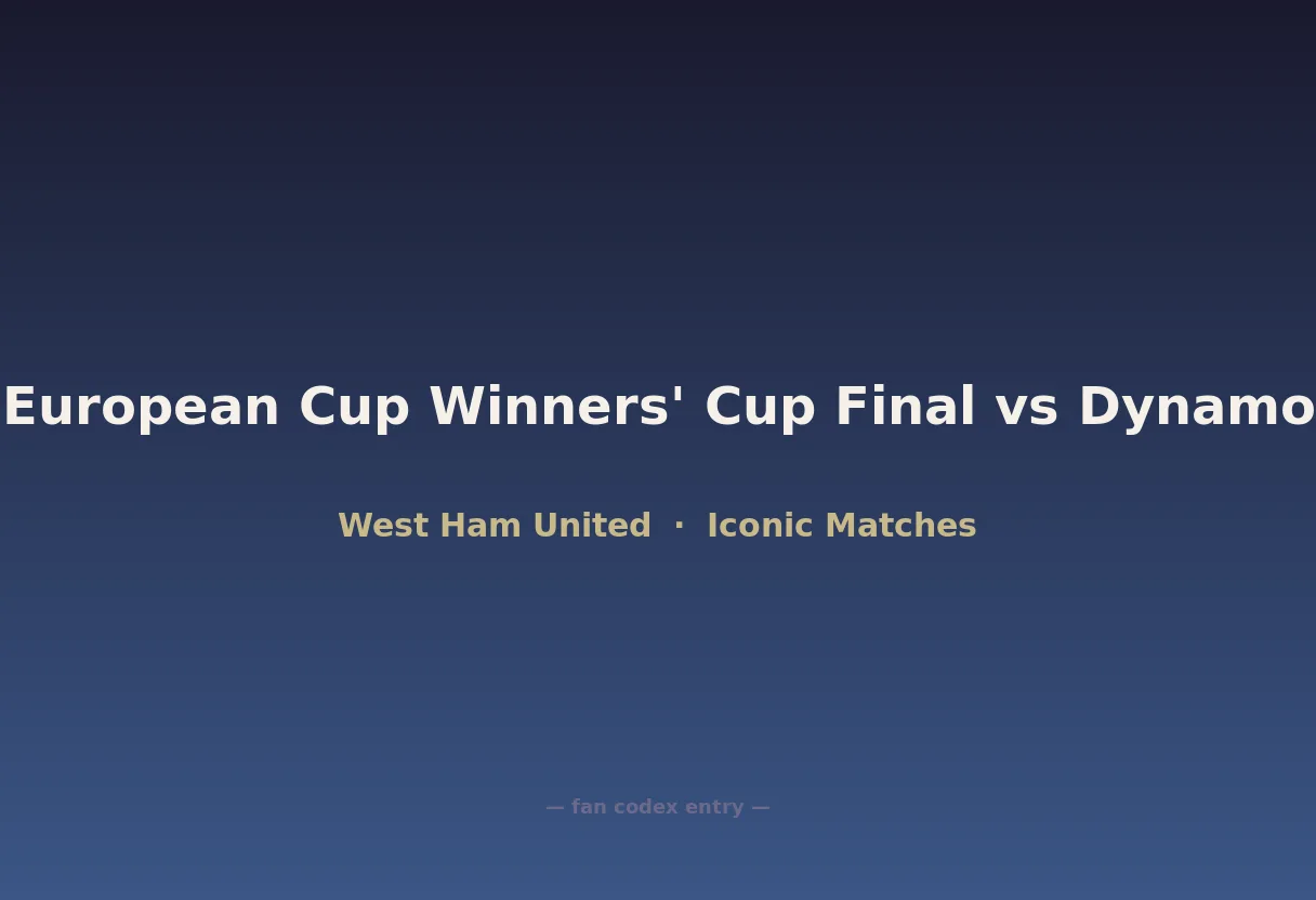 1964-65 European Cup Winners' Cup Final vs Dynamo Moscow