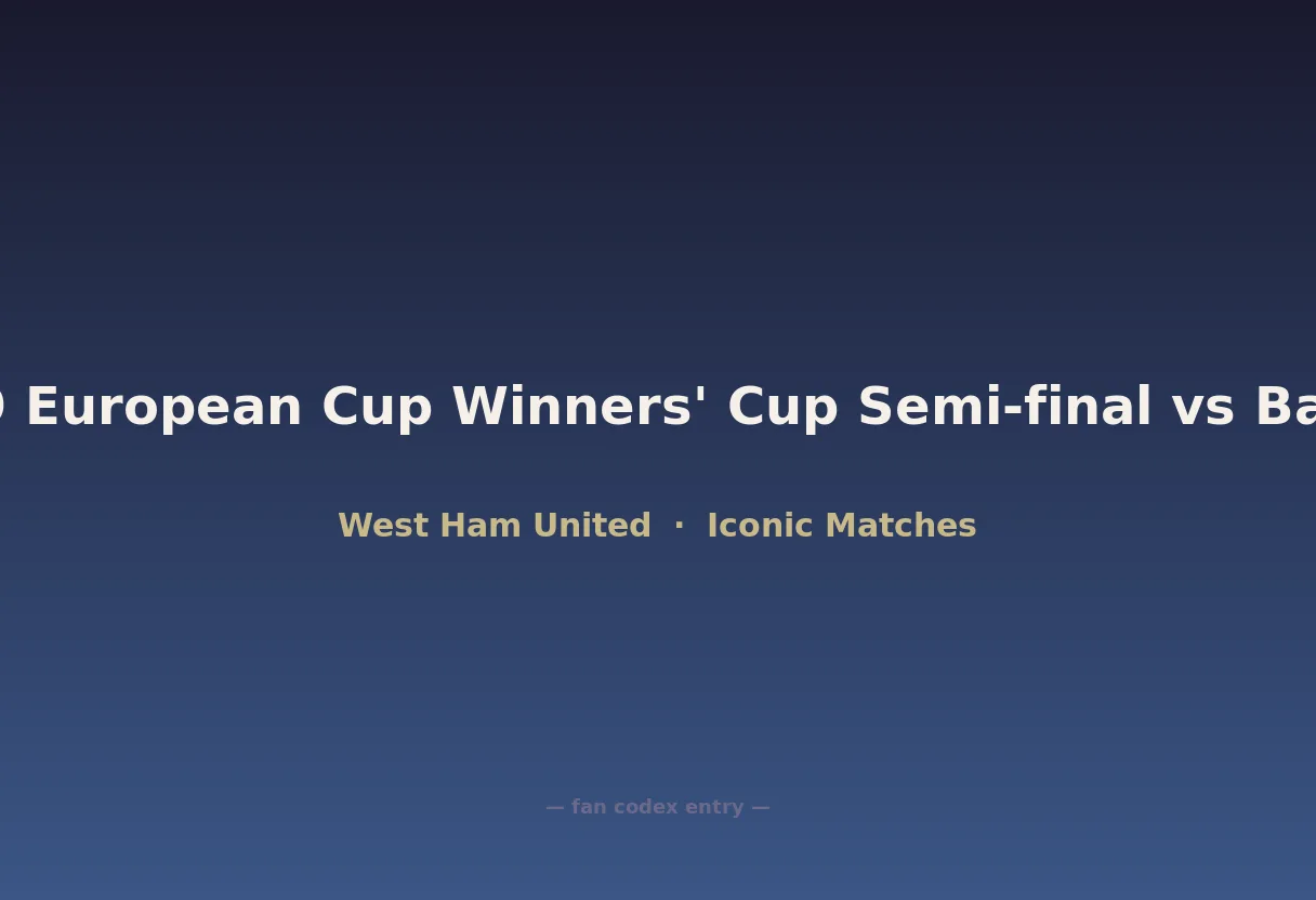 1978-79 European Cup Winners' Cup Semi-final vs Barcelona