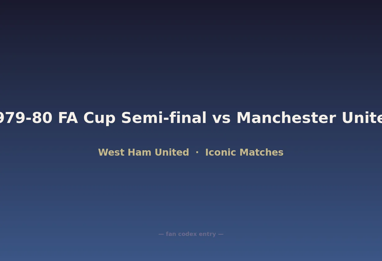 1979-80 FA Cup Semi-final vs Manchester United