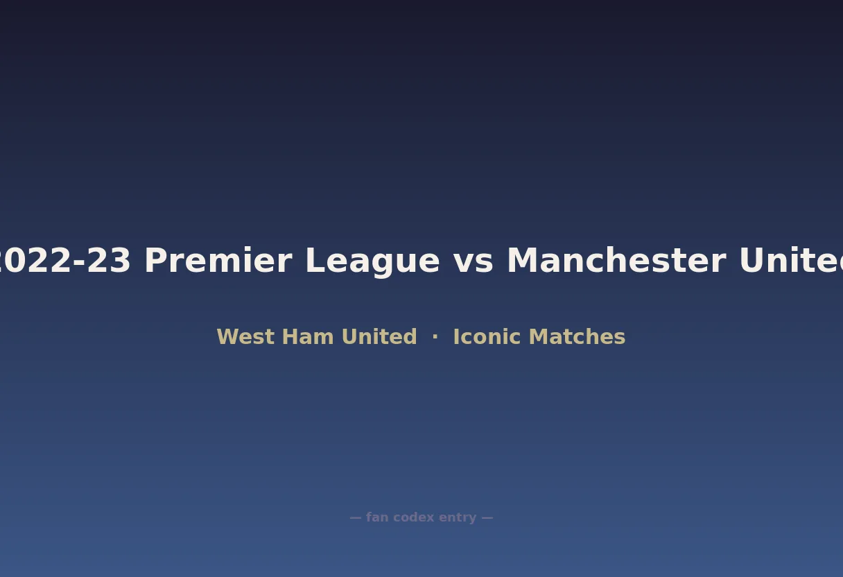 2022-23 Premier League vs Manchester United